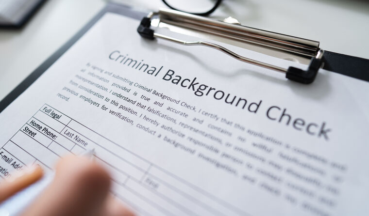 Criminal background check paperwork