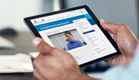 Looking at My Health Record on tablet