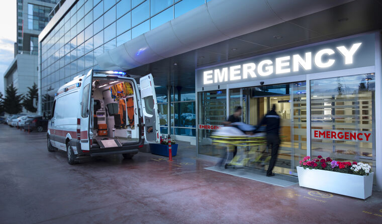 Hospital emergency department entrance