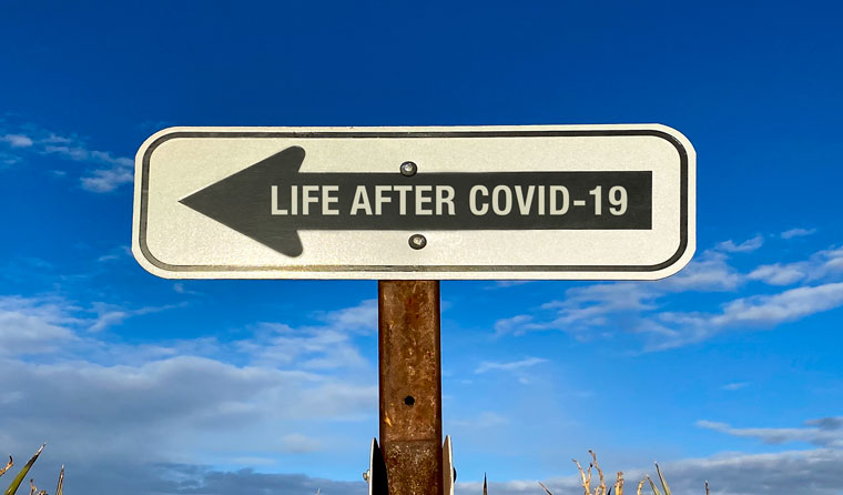 COVID-19 road sign