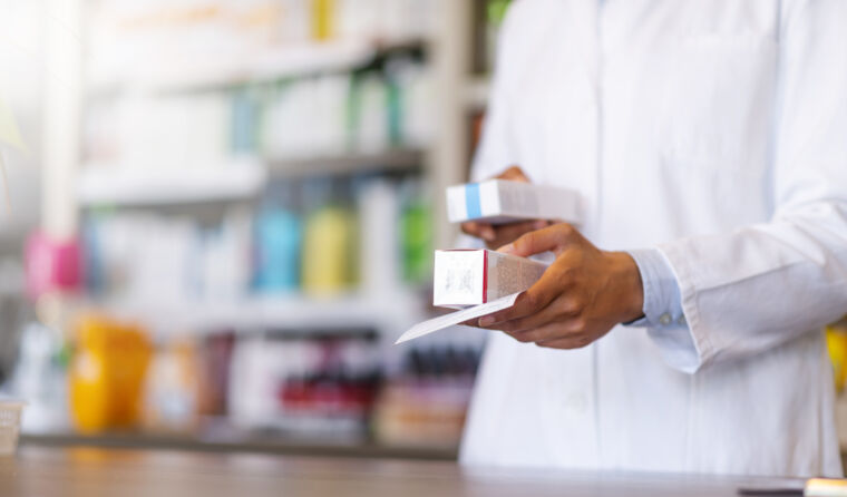 Pharmacist with medication