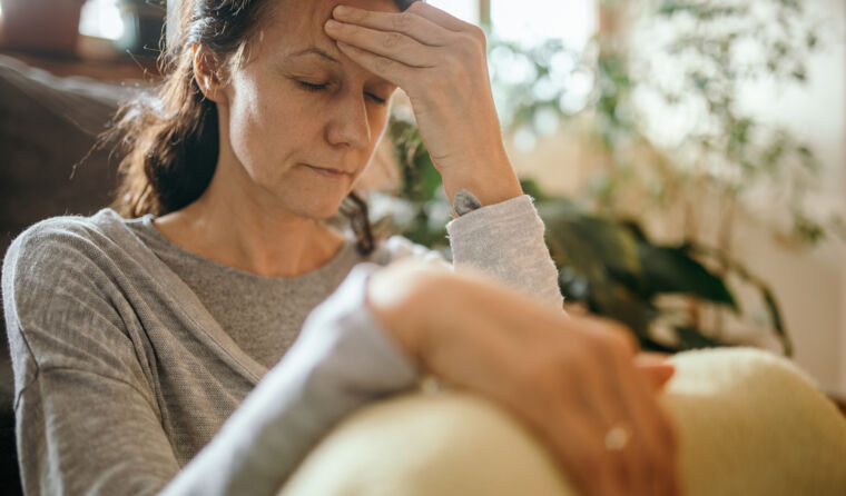 Woman with headache
