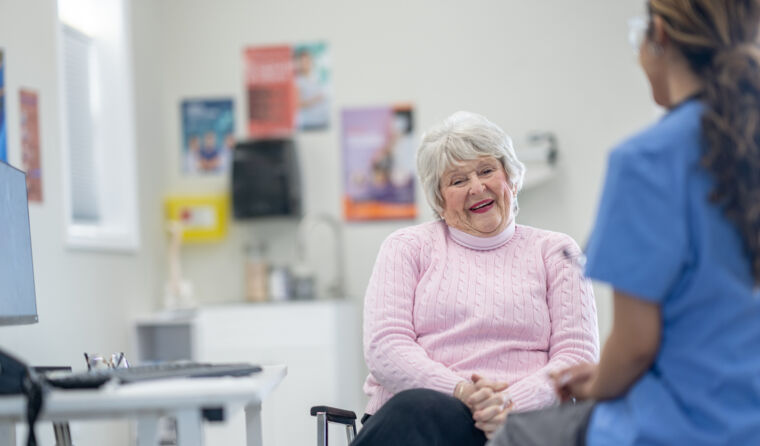 Older women visiting GP.
