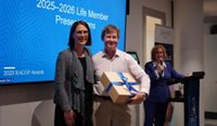 Associate Professor Morton Rawlin with Dr Anita Muñoz (left) and Professor Karen Price at his final RACGP Victoria council meeting this month. (Image: Jake Pinksier) 