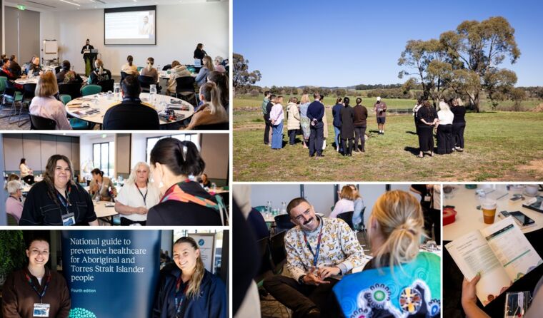 Collage of the National Guide workshop.