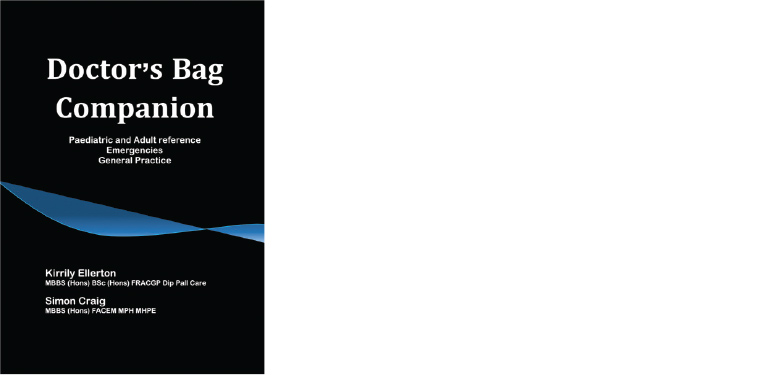 'Doctor's bag companion' book cover (Simon Craig, 2019).