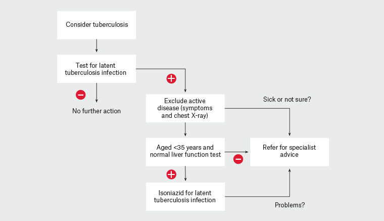 Figure 1. Flowchart for general practice management of suspected latent tuberculosis infection.