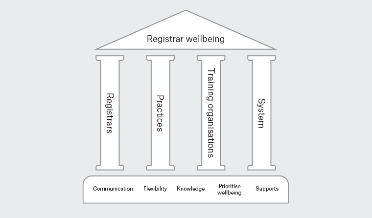 Figure 1. A conceptual framework for the promotion of registrar wellbeing