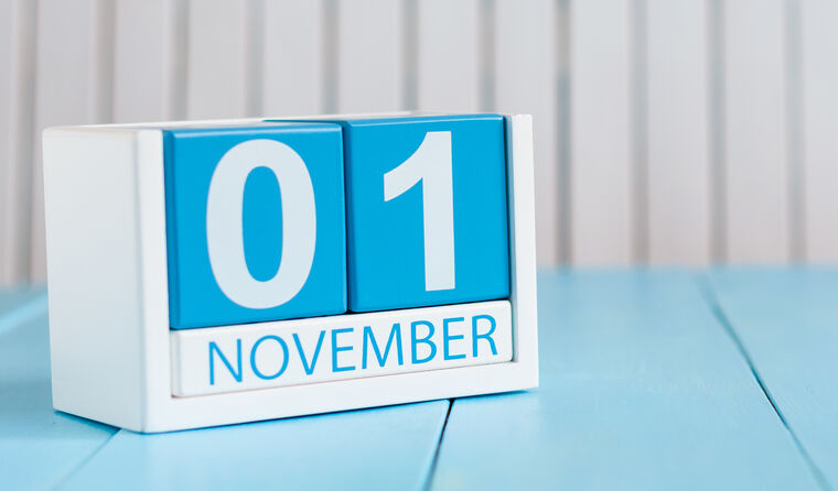1 November calendar
