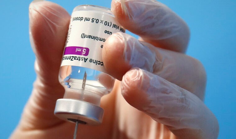 AstraZeneca vaccine vial.