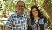 RACGP Rural Chair Dr Michael Clements in Katherine with Bauhinia Health owner and practice manager, Anjali Palmer. (Image: Supplied)