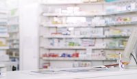Empty pharmacy desk