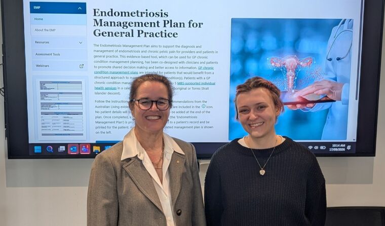 Professor Danielle Mazza with Lilia Tennant