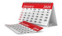 Calendar flipping to 2020