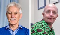 L–R: Dr Bill Sands is the RACGP’s 2018 GP of the Year; Dr Stewart Jackson is the 2018 recipient of the RACGP Rural Brian Williams Award.