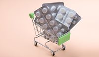 medication in a shopping trolley