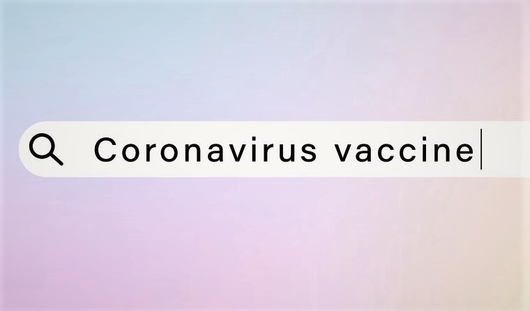 Covid vaccine in search bar