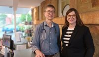 Dr David Tynan and Dr Nicole Higgins in the reception of the Nightingale Clinic in Maryborough. (Image: Jolyon Attwooll)