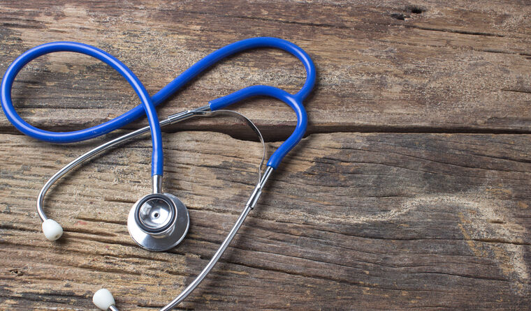 Stethoscope on timber deck