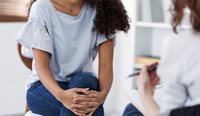 A young patient in a consultation with doctor