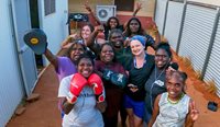 The young women and elders of Kintore have flocked to the new boxing gym.