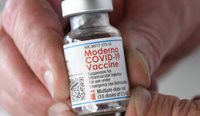 A vial of Moderna’s COVID-19 vaccine.