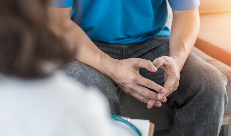 Doctor with a male patient.