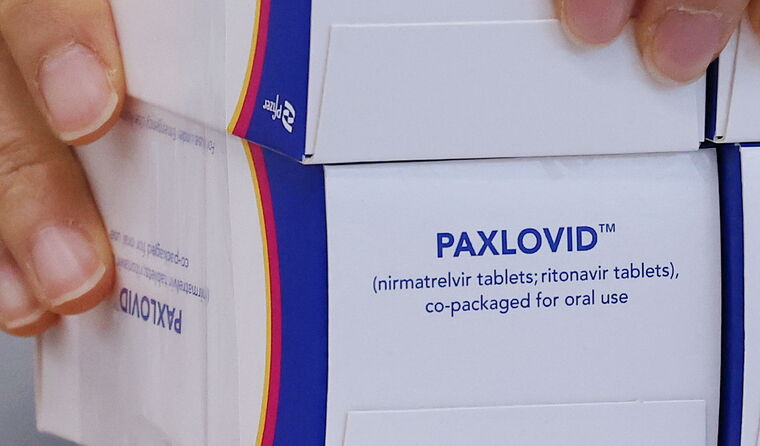 Box of Paxlovid treatments 