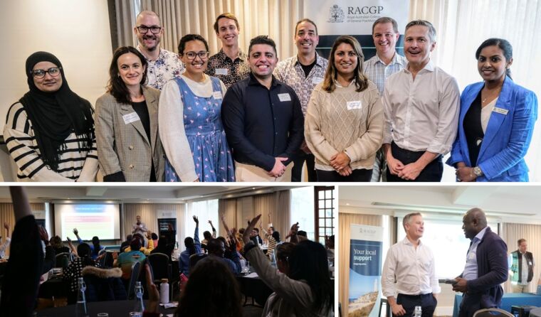 Collage of GPs at the Early Career GPs conference.