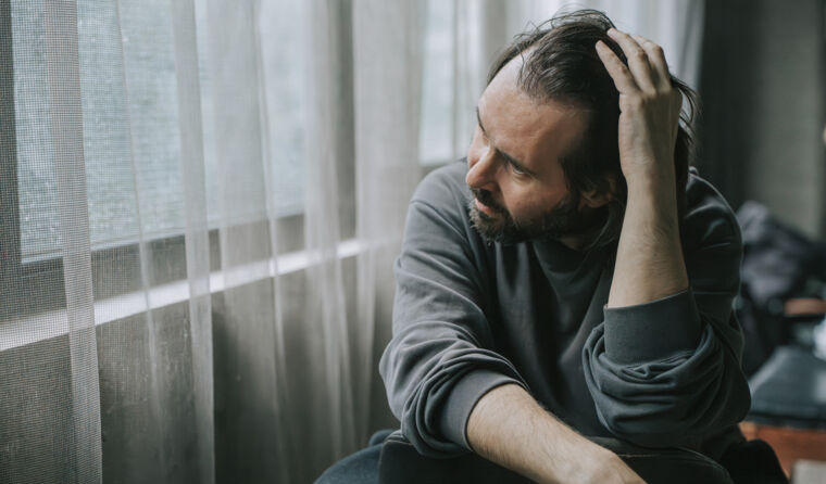 A man looking unhappy