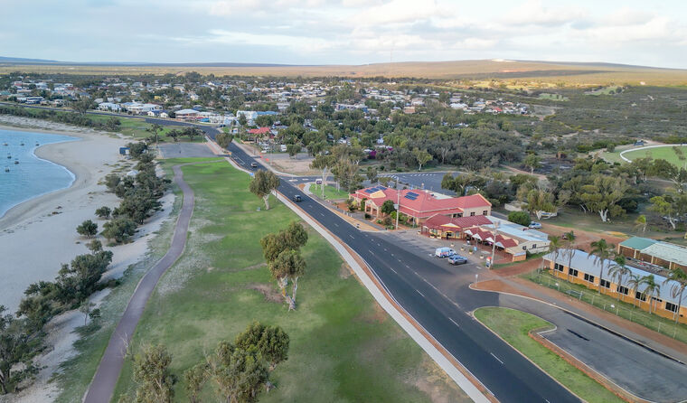 Aerial shot of Kalbarri, WA.