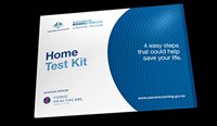 NHMRC guidelines recommend faecal occult blood test screening every two years, from ages 50–74. (Image: Cancer Council)