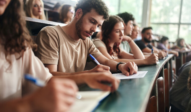 Students studying at university.