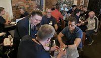 Local men getting their health checks at the 2024 Pub Clinic.