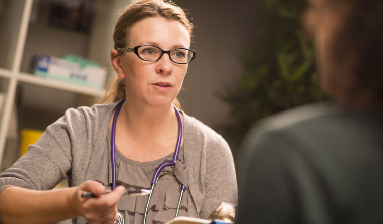 Female GP in a consultation