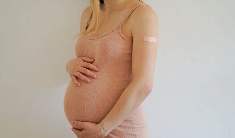 Vaccinated pregnant woman.