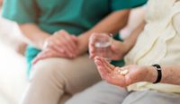 Older person taking medications