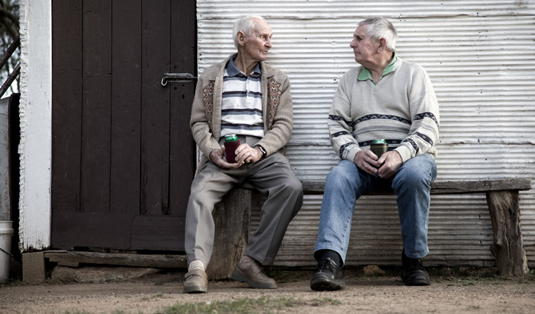 Older men talking