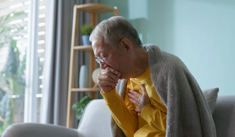 Older person with respiratory illness