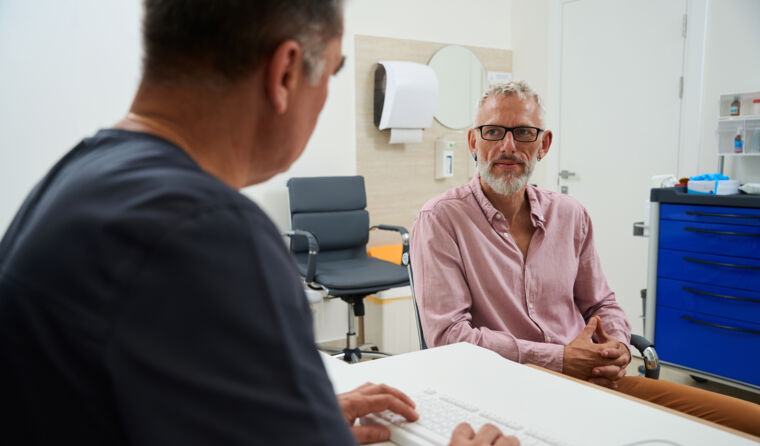 A doctor and male patient.