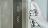 Disinfecting lift buttons