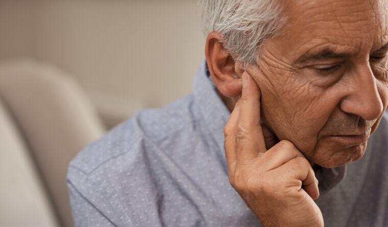 Man with hearing loss