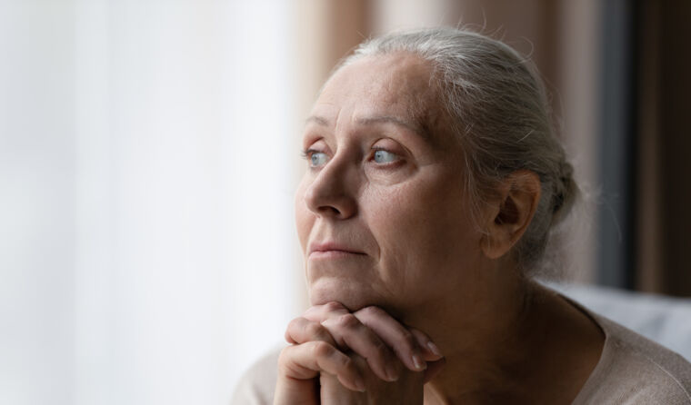 Older woman with Alzheimer's