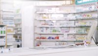 Pharmacy shelves.