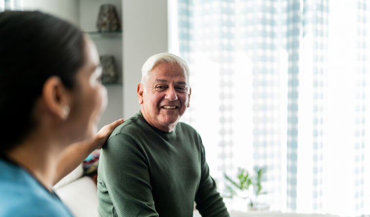 GP speaking to a patient. 